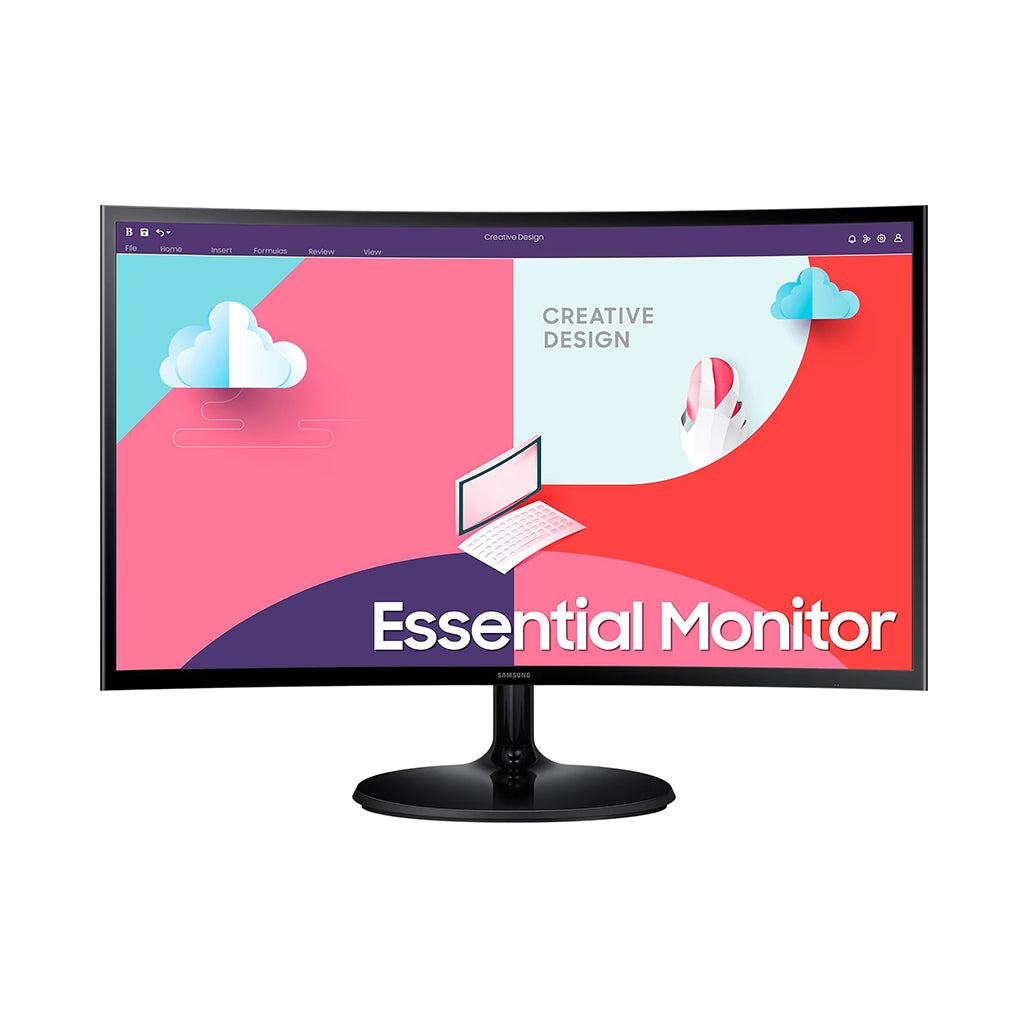 Samsung LS24C360EAMXZN 24" Essential Curved Monitor S3 S36C, 32953718178044, Available at 961Souq