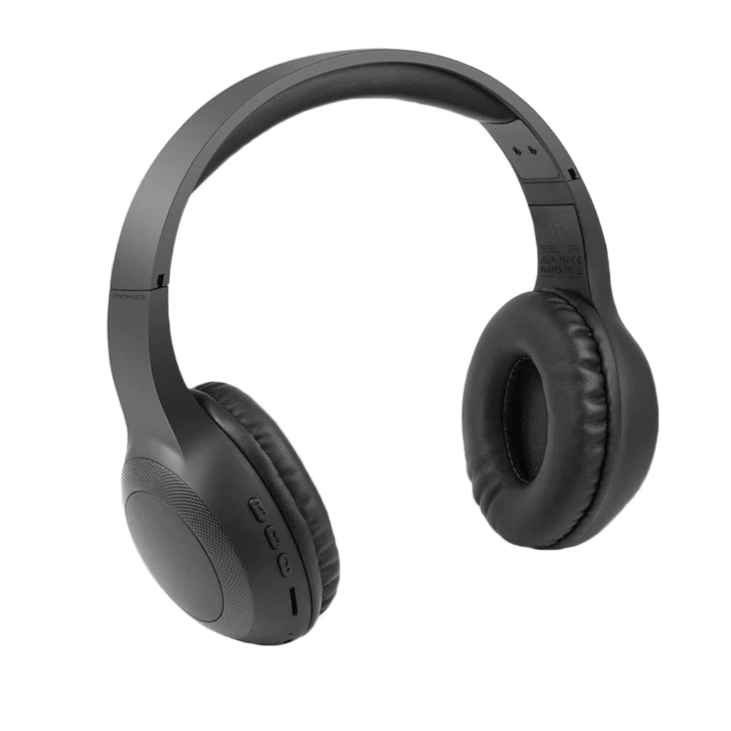 Promate LaBoca - Deep Bass Over-Ear Wireless Headphones | Black, 32888583717116, Available at 961Souq