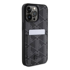 A Photo Of Lacoste iPhone 15 Pro with Card Slot - The Blend Monogram - Black