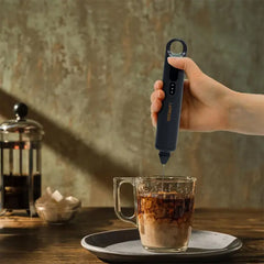 A Photo Of LePresso 3-in-1 Rechargeable Frother - Black | Multi-Speed Mixer for Batter, Cream, and Milk Frothing