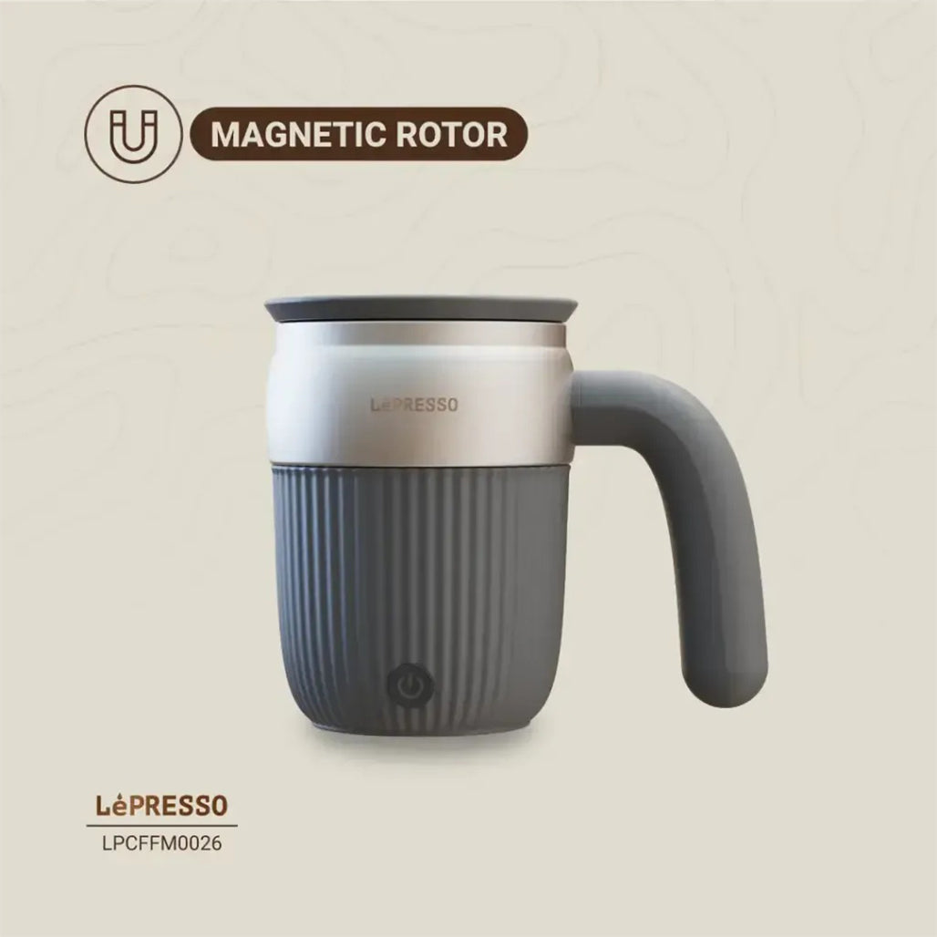 A Photo Of LePresso Auto Magnetic Stirring Mug 450mL – Rechargeable, Portable, and Effortless Mixing