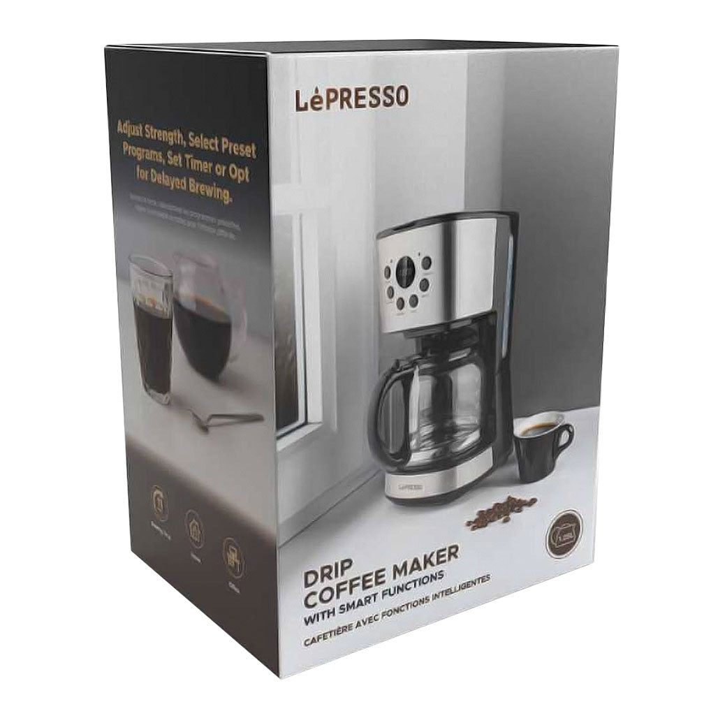 Smart Coffee Maker, 1.5L Drip Filter Coffee Machine Easy Programmable Connectivity with App Glass Carafe