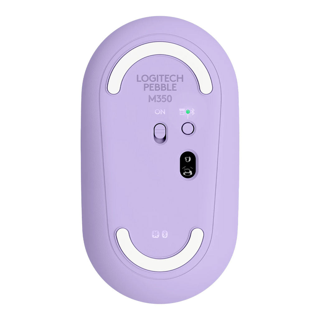 A Photo Of Logitech 910-006752 Pebble M350 - Lavender - Slim Portable Wireless Mouse, Silent Click, Bluetooth & USB