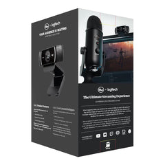 A Photo Of Logitech Pro Streamer Pack with Blue Yeti USB Microphone & C922 Pro HD Webcam - Studio-Quality Audio and HD Video for Streaming and Content Creation