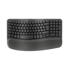 A Photo Of Logitech Wave Keys - Ergonomic Wireless Keyboard - Graphite