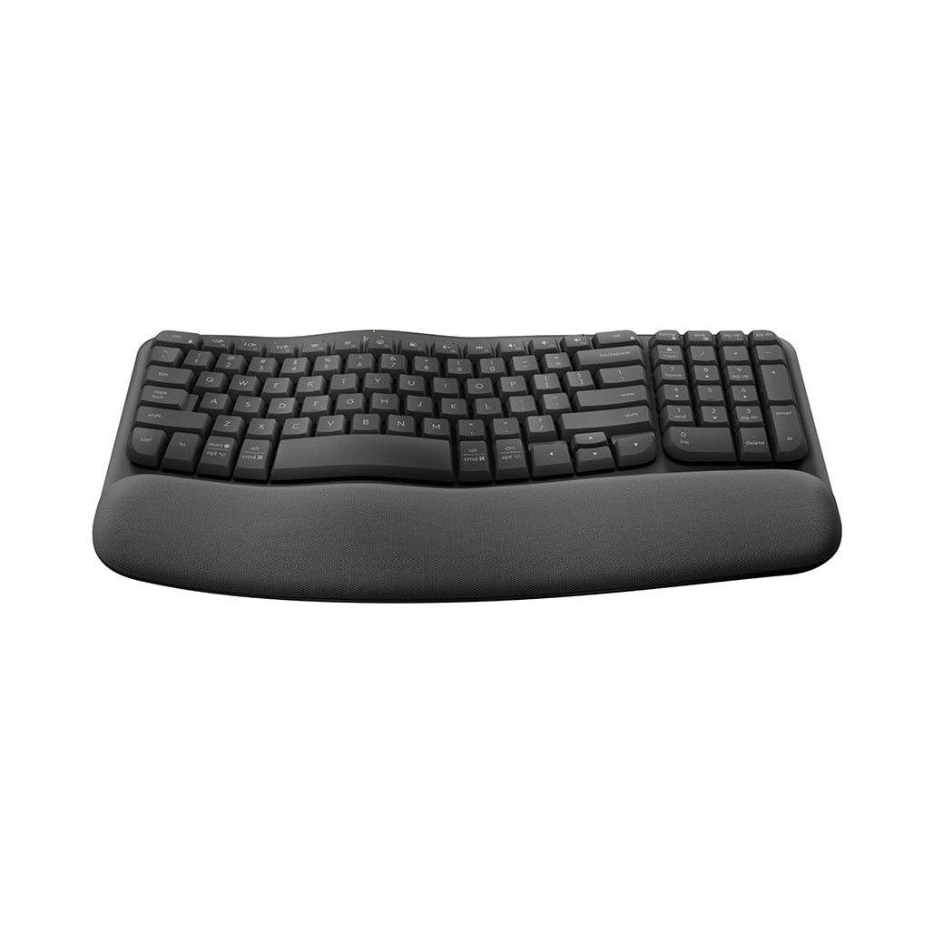 A Photo Of Logitech Wave Keys - Ergonomic Wireless Keyboard - Graphite