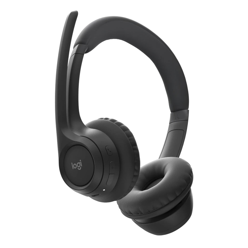 A Photo Of Logitech Zone 300 Wireless Headset - Midnight Black | Dual Noise-Canceling Mics, 20-Hour Battery Life