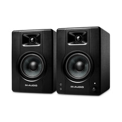 A Photo Of M-Audio BX4 - 4.5” 120-Watt Multimedia Reference Monitors | Black Kevlar Drivers | Perfect for Music Production, Live Streaming, Podcasting (Pair)