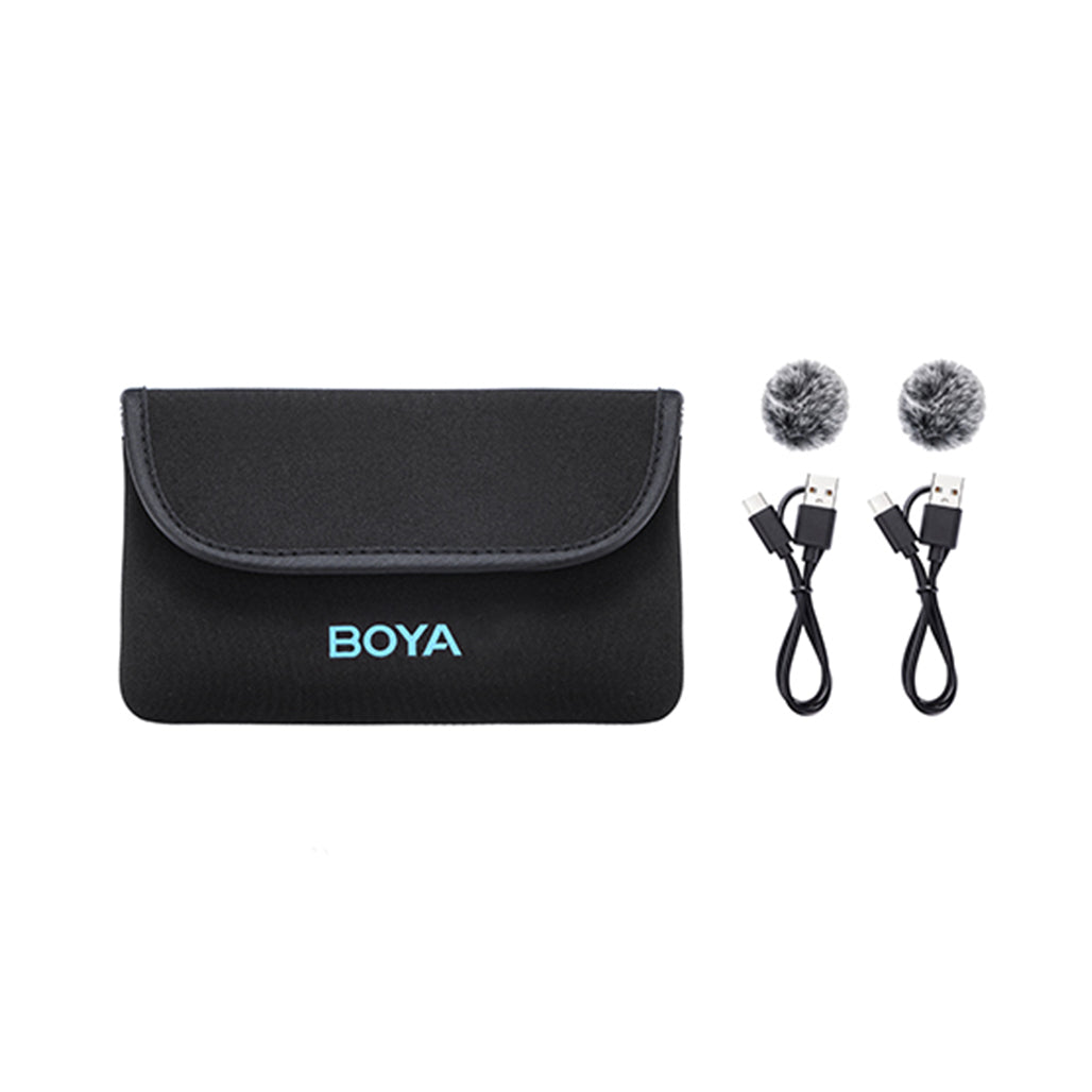 A Photo Of Boya BY-M1V6 - 2.4GHz Dual-Channel Wireless Microphone System for Lightning Devices