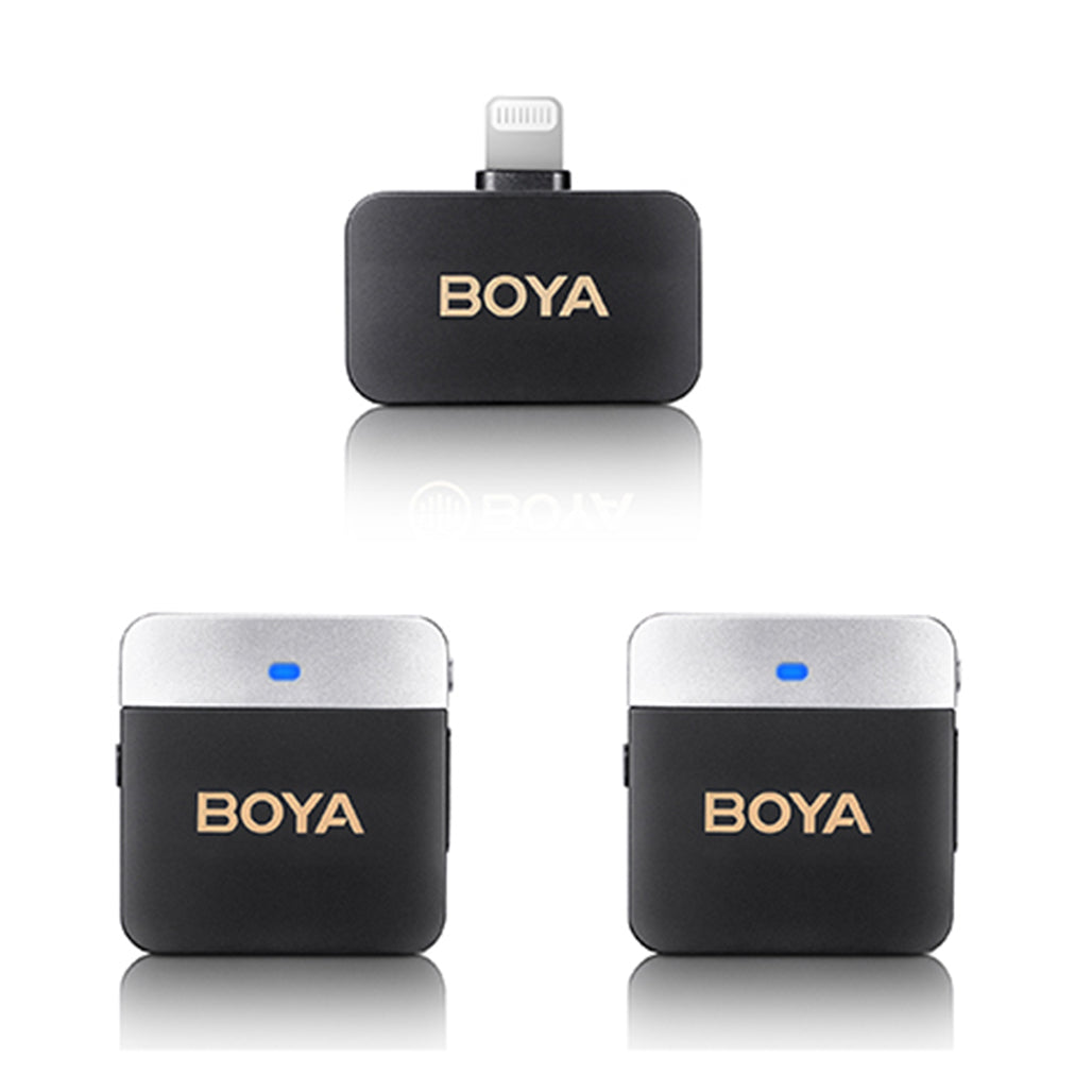 A Photo Of Boya BY-M1V6 - 2.4GHz Dual-Channel Wireless Microphone System for Lightning Devices