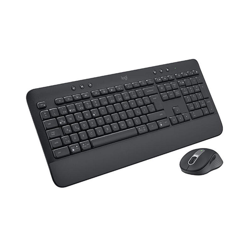 A Photo Of Logitech Signature MK650 - Wireless Keyboard and Mouse Combo for Business, Graphite - Long Battery Life, Advanced Performance, Dual-Mode Scrolling