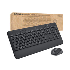 A Photo Of Logitech Signature MK650 - Wireless Keyboard and Mouse Combo for Business, Graphite - Long Battery Life, Advanced Performance, Dual-Mode Scrolling