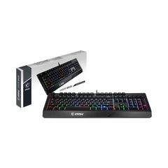 A Photo Of MSI Vigor GK20 RGB Full-Size Wired Gaming Keyboard - Ergonomic Design with Anti-Ghosting and Hotkeys