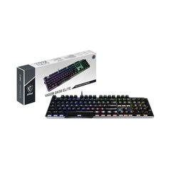 A Photo Of MSI Vigor GK50 Elite LL - Full-Size Wired Mechanical Gaming Keyboard with Kailh Blue Switches and RGB Lighting