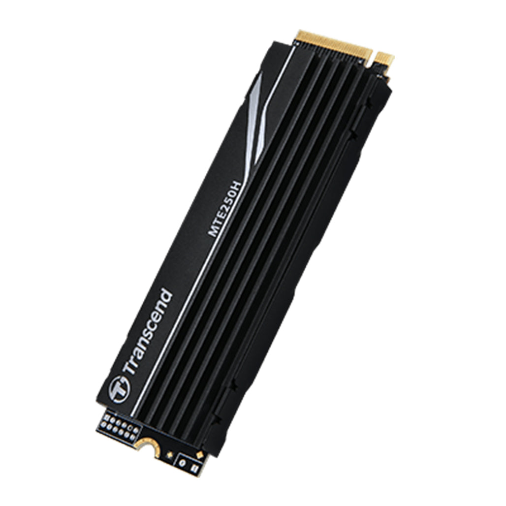 A Photo Of Transcend PCIe Gen4 NVMe SSD MTE250H - Ultra-Fast 7500 MB/s, Aluminum Heatsink, 3D NAND, Up to 4TB Storage