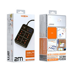 Moxom MX-ST17 - 7 USB + 1 PD 20W, 2500W Max Outlets, 12 in 1 EU Power Strip