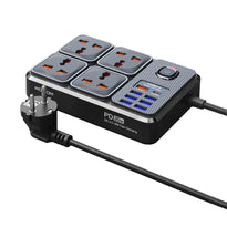 Moxom MX-ST17 - 7 USB + 1 PD 20W, 2500W Max Outlets, 12 in 1 EU Power Strip