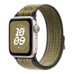 A Photo Of Apple 42mm Nike Sport Loop - Green/Grey, Breathable and Lightweight Band