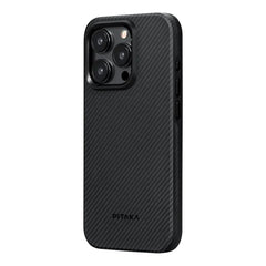 Pitaka MagEZ Case Pro 4 For iPhone 15 Pro - 600D Black/Grey (Twill)