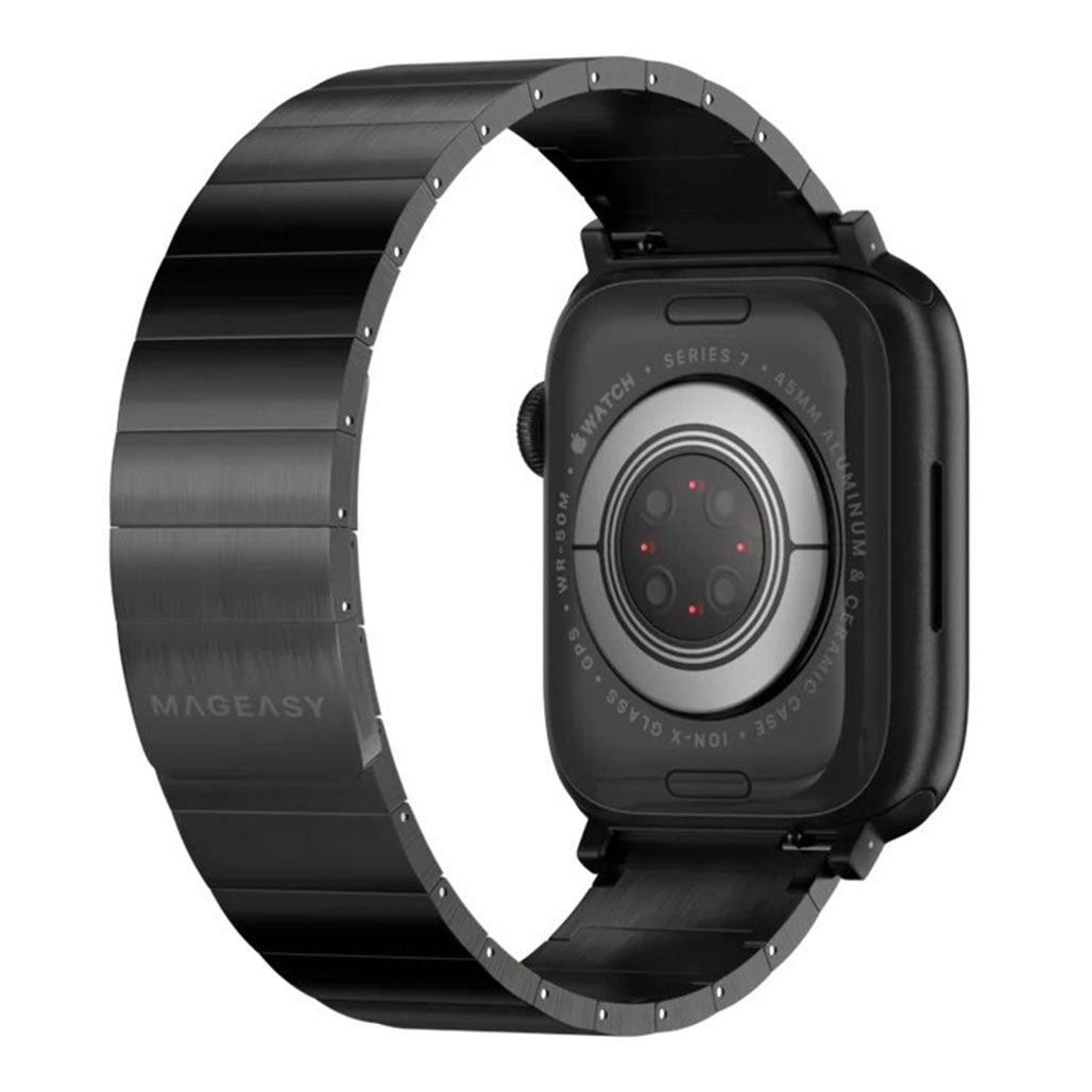 Mageasy Maestro Magnetic Stainless Steel Band for Apple Watch 38/40/41mm - Black, 32621256868092, Available at 961Souq