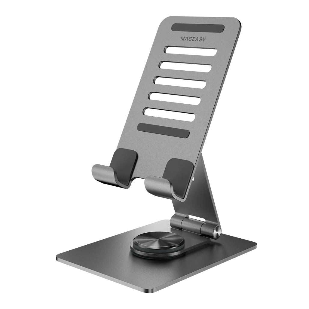 A Photo Of MagEasy STAND 360 Rotating iPad & iPhone Stand | 360° Adjustable with Anti-Slip Base