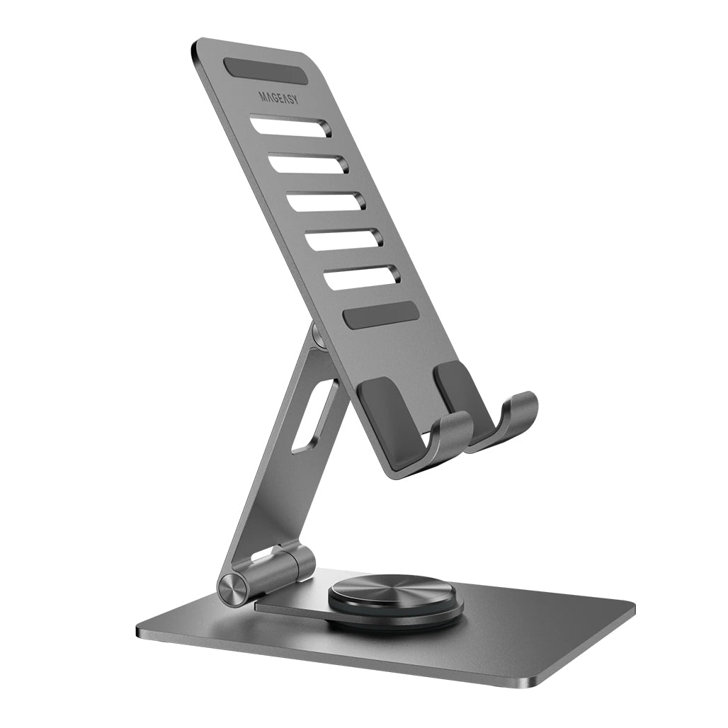 A Photo Of MagEasy STAND 360 Rotating iPad & iPhone Stand | 360° Adjustable with Anti-Slip Base