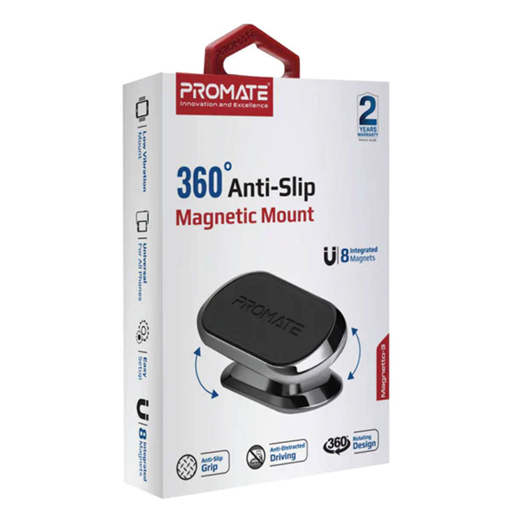 Promate Magnetto-3 - 360° Anti-Slip Magnetic Mount, 33023093637372, Available at 961Souq