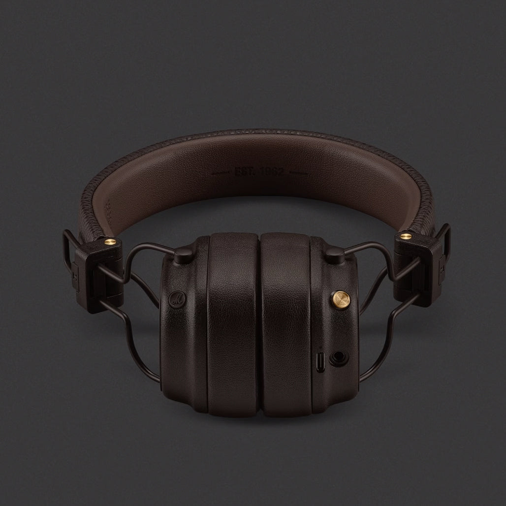 A Photo Of Marshall Major V Wireless On-Ear Headphones - 100+ Hours Playtime, Dynamic Drivers, Wireless Charging