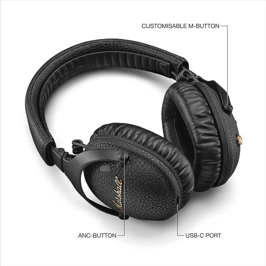 A Photo Of Marshall Monitor III A.N.C. Over-Ear Headphones – Active Noise Cancellation, Transparency Mode, and Premium Audio Quality