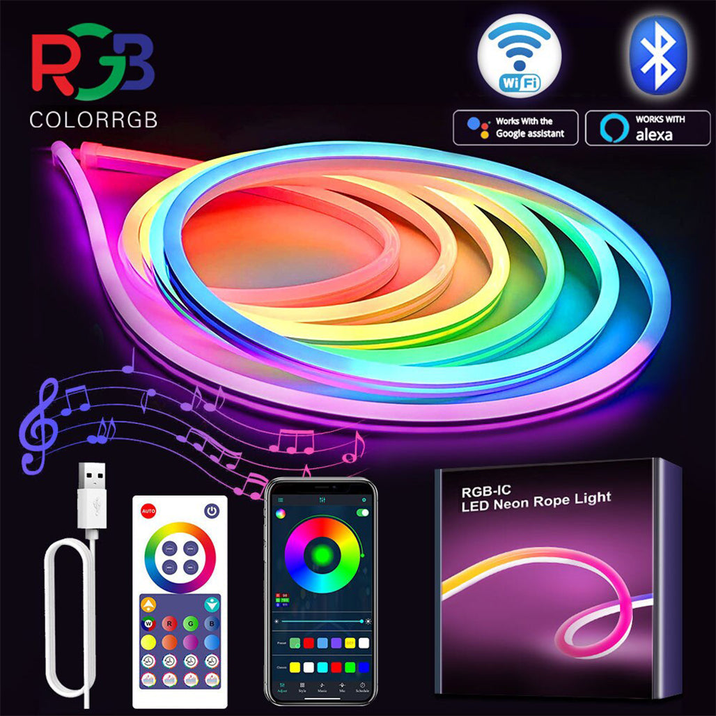 RGB-IC LED Neon Rope Light, 32888542265596, Available at 961Souq