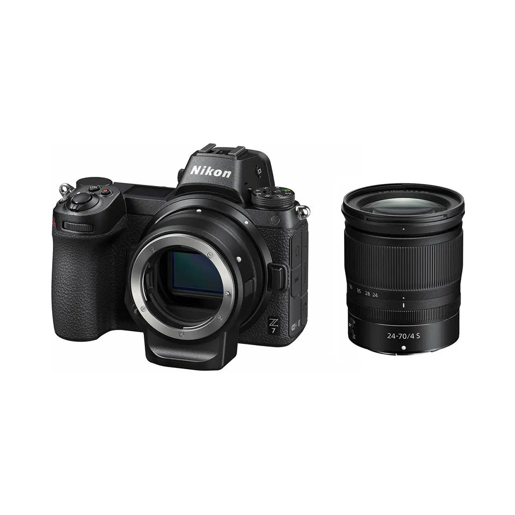 Nikon Z 7 Mirrorless Digital Camera with 24-70mm Lens and FTZ Adapter Kit, 31953037623548, Available at 961Souq