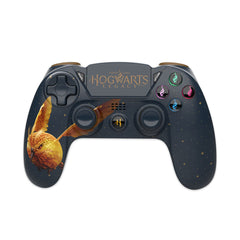 A Photo Of Official Hogwarts Legacy Wireless PS4 Controller - Dark Blue | Ergonomic Design, Dual Vibration, Bluetooth Connectivity