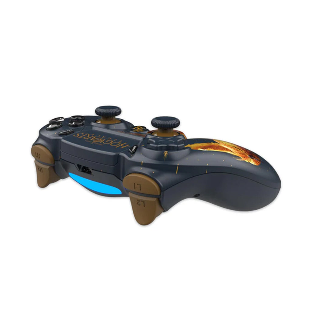 A Photo Of Official Hogwarts Legacy Wireless PS4 Controller - Dark Blue | Ergonomic Design, Dual Vibration, Bluetooth Connectivity