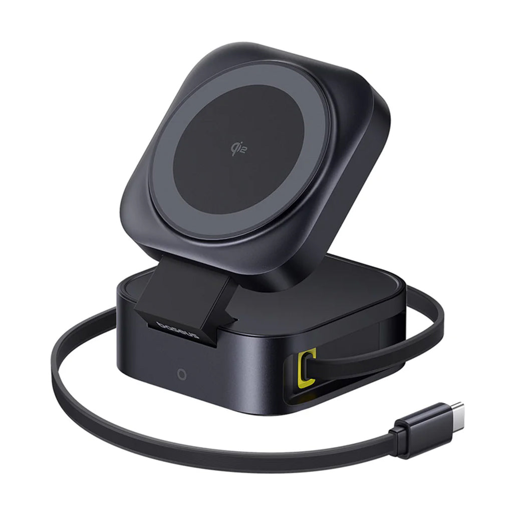 A Photo Of Baseus PicoGo 2-in-1 Magnetic Wireless Charger Qi2 67W – Fast, Portable Charging Solution for iPhone & Laptop