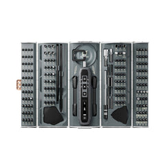 A Photo Of Powerology 162 Bits Electric Screwdriver Kit - Black | P180N1ESBK | Compact 3-Speed Electric Screwdriver Set