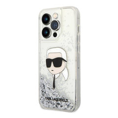 A Photo Of Karl Lagerfeld - Liquid Glitter Nft Karl Head - Case for iPhone 15 Pro