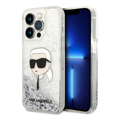 A Photo Of Karl Lagerfeld - Liquid Glitter Nft Karl Head - Case for iPhone 15 Pro