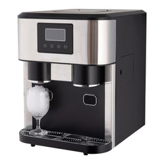 A Photo Of Porodo 3-in-1 Ice Maker, Ice Crusher, and Cold Water Dispenser – Black | High-Capacity, Efficient, and Compact