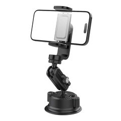 A Photo Of Porodo Dashboard Windshield Exterior Phone & Camera Mount – Secure, 360° Adjustable Device Holder with Strong Suction