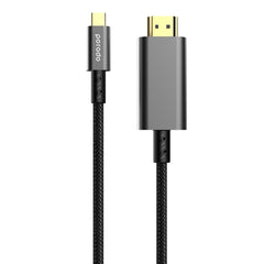 A Photo Of Porodo 4K HDMI to Type C Cable 1.8M | PD-4KHDMC-BK