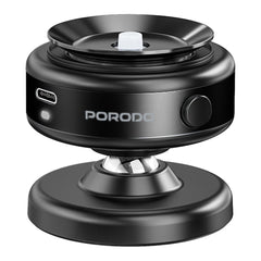 A Photo Of Porodo Vacuseal Magsafe Magnetic Phone Mount - Black | Strong Suction, Adjustable Viewing, One-Hand Operation