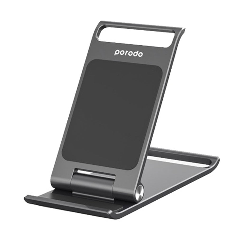 A Photo Of Porodo Alum. Alloy Foldable Mobile Stand | PD-ALFMB-GY