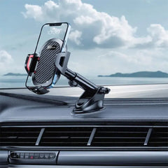 A Photo Of Porodo ABS + Silicone 360° Rotatable Universal Car Mount, Hands-Free, Air Vent & Suction Holder