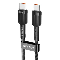 Porodo 50W Dual Port Car Charger PD 20W QC 30W with C to C Cable - Black