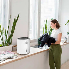 A Photo Of Porodo Lifestyle LFS064 Portable Mini Washing Machine With Dry Function - Compact, Energy-Efficient, Dual-Function Laundry Solution (White)