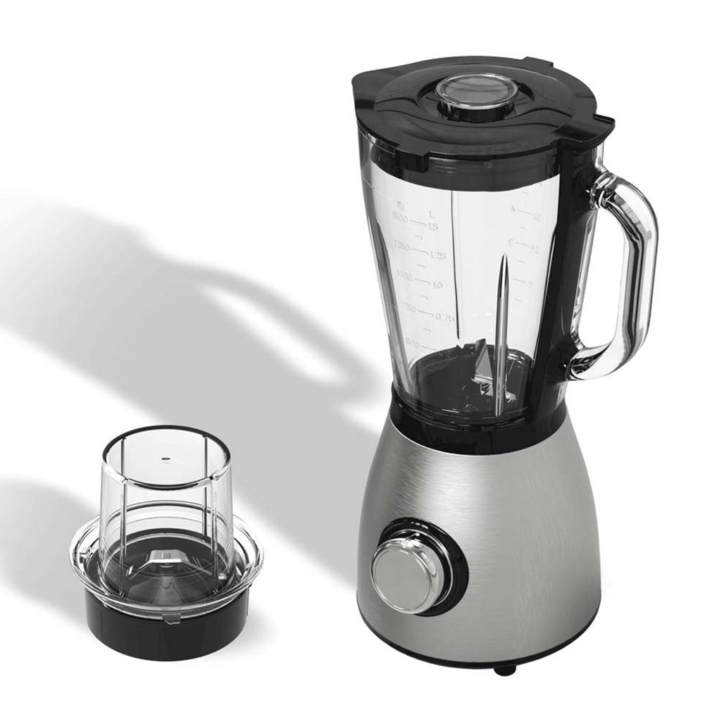 A Photo Of Porodo LifeStyle 800W 1.5L Stainless Steel Blender with Grinder Attachment and BS Plug