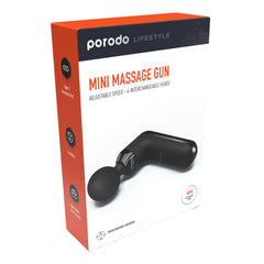 A Photo Of Porodo Lifestyle 12V Varying Speed Mini Massage Gun With USB-C Port 2000mAh - White