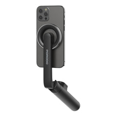 A Photo Of Porodo Magnetic Selfie Stick with 64.5cm Extendable Tripod, Wireless Remote Control, and 16 Strong Magnets – Black