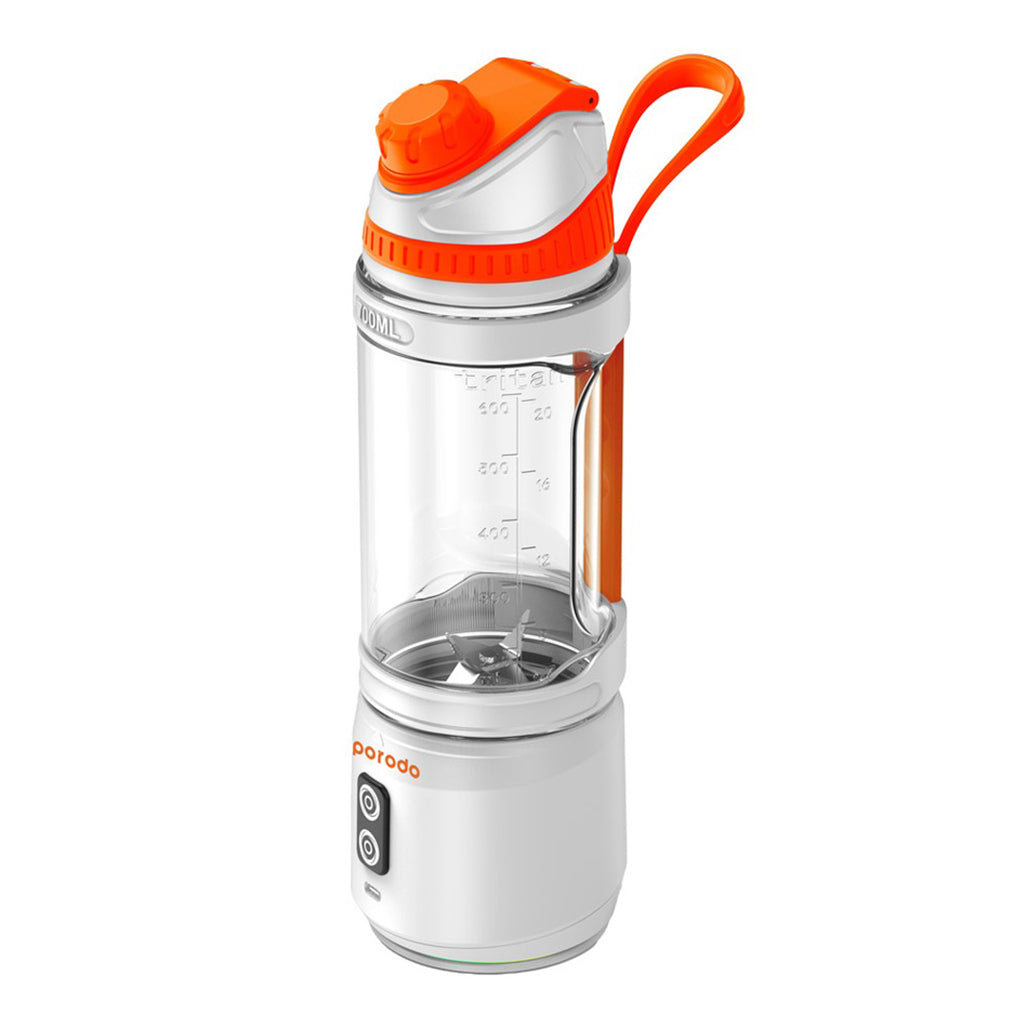 A Photo Of Porodo Lifestyle Dual Spin Portable Blender - 240W, 304 Stainless Steel Blade, 3x2000mAh Battery, Ice Crushing Technology