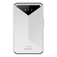 A Photo Of Porodo Portable MiFi 3G/4G Router CAT4 V2 – High-Speed 4G LTE with 2100mAh Battery, WiFi 6, and Secure Encryption